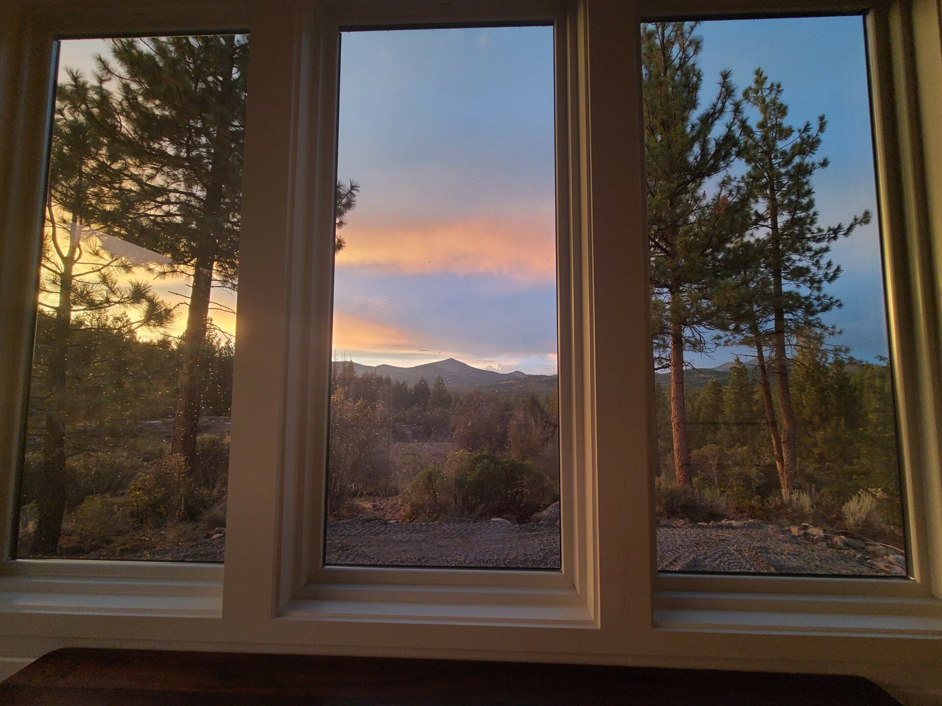 Panoramic view from Beckwourth Peak High Camp at sunset
