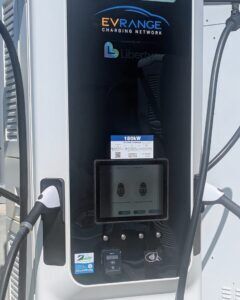 EV charging stations in downtown Portola, CA