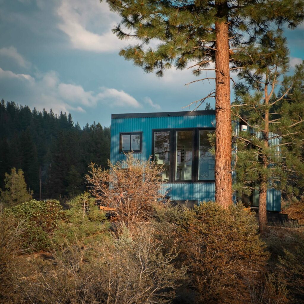 Modern cabin rental for mountain bikers at Beckwourth Peak High Camp, Lost Sierra